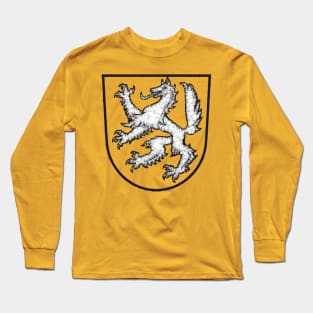 Low Poly Coat of Arms Transparent Long Sleeve T-Shirt